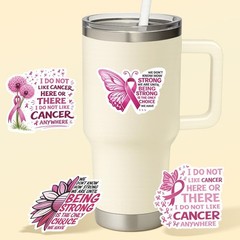 (4Pcs) Breast Cancer Awareness Stickers – Waterproof Vinyl Breast Cancer Stic…