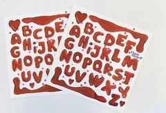 2 Sheets Violette Stickers Chocolate Alphabet Letters ABC Crafts Planner Supply