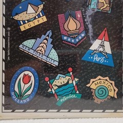 Vintage 1990 Hallmark Stickers Australia Egypt NYC Mexico etc. 4 Sheets – New!
