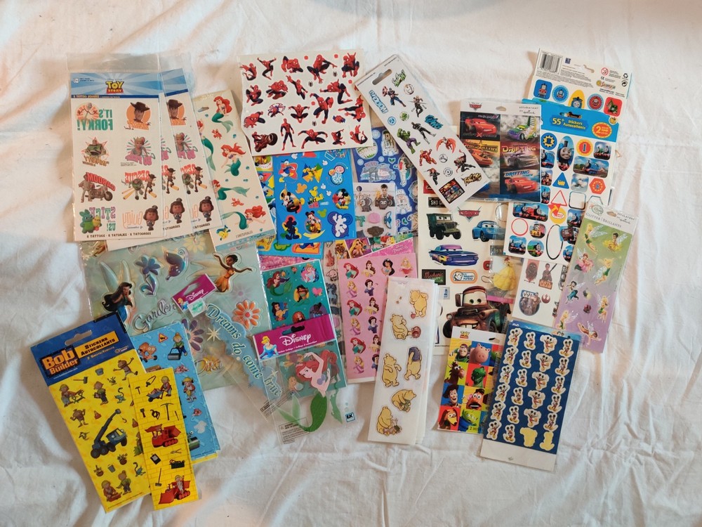 Disney Various Lot Sticker Scrapbook Sheets
