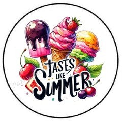 TASTES LIKE SUMMER ICE CREAM ENVELOPE SEALS LABELS STICKERS PARTY FAVORS