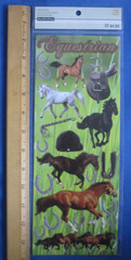 #22 NEW Lot-7 Sheets Horses Stickers Cardmaking Scrapbook Crafts DIY 1 Missing
