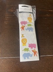 Mrs Grossman’s Stickers Chubby Jungle Animals Safari Lion Elephant Rhino Monkey