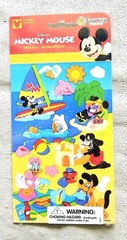 Vintage SandyLion Stickers Disney Mickey Mouse & Friends At Beach