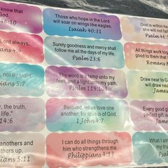 Inspirational Bible Verse Stickers Pack Of 200 Watercolor Design Journals Crafts