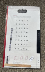 TRADEMARKS EDDIE RED 290 ALPHABET LETTERS NUMBERS WORDS ABC RUB ONS BOOK UPPER