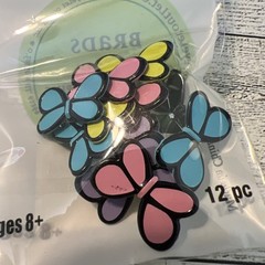 EyeLet OutLet Shape Brads 12/Pkg Butterfly Brt