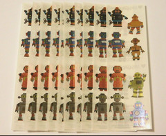 Mrs. Grossman’s Stickers Lot of 10 Strips~Robots~ 2011 Metallic Scrapbooking