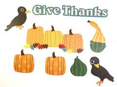 K&Company Autumn Die Cuts – 8 Piece Thanksgiving Ephemera Set