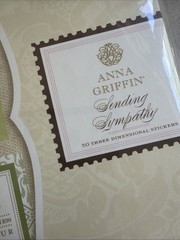 Anna Griffin Sending Sympathy 3D Stickers AG643 SEALED 50 Pc Sentiment Scrapbook