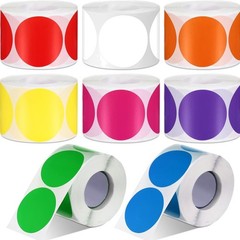 4000 Pcs 2-Inch Dot Stickers – Self-Adhesive Color Coding Labels in 8 Colors