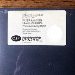NOS Creative Memories Photo Mounting Paper 1990s PAPER SAMPLES CLASSIC NEUTRAL