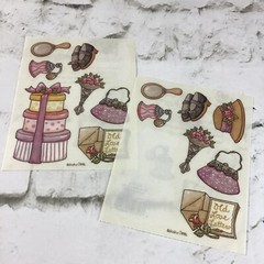 Scrapbooking Stickers Assorted Lot Tea Party Gardening Floral Romantic Partials