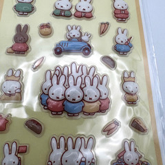 Miffy Pukupuku Puffy Stickers 3D Planner Scrapbook Journal Stationery Decor Dick