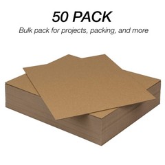 Samsill Chipboard Sheets 8.5 X 11 Inches 50 Pack Acid 0.057 Heavy Weight Brown
