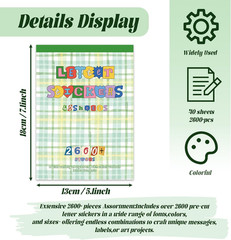 2600Pcs Magazine Letter Stickers Book for Scrapbook Album, Vintage Ransom Alphab