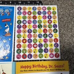 Vintage Sticker Lot Dr. Seuss Cat in the Hat 6 Sheets AGC, Gibson, Hallmark, etc