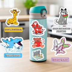 100 PCS Water Bottle Stickers for Kids Waterproof Cute Stickers for Water Bot…