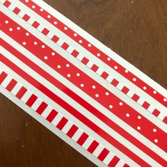20 Mrs Grossmans Basic Red & White Border Stickers Lines Dots Dashes Frames