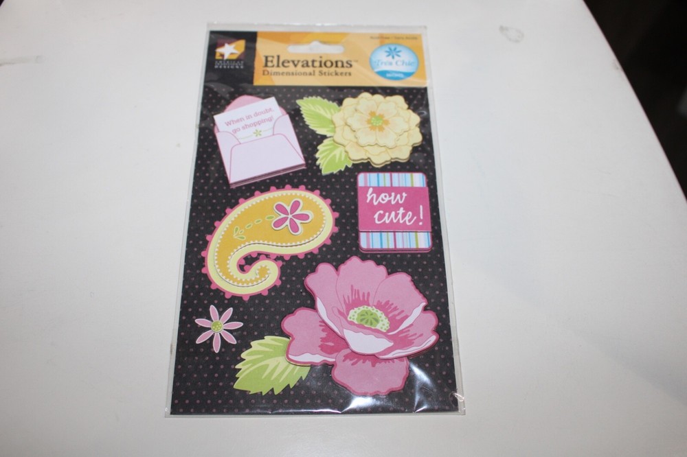 American Traditional Designs Tres Chic Elevations Dimensional Stickers Flowers