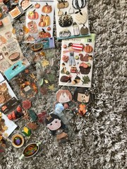 Lot of 30+ Fall Theme Embellishments – Paper Craft, Scrapbooking, Journaling