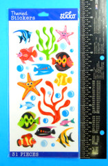 Sticko Vellum Tropical Fish Sealife Sticker Pack