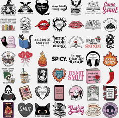 LOT OF 10 pcs SPICY READER LOVER decals love reading books nerd library nook sex