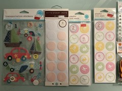 Lot of Assorted Martha Stewart Crafts Stickers & Adhesives (Mostly Unused)