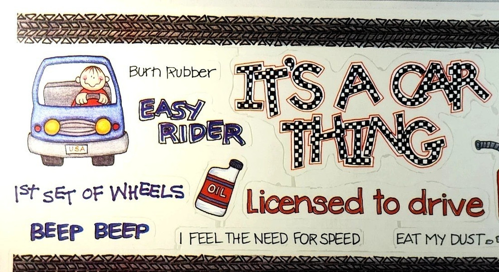 All My Memories Clear Stickers Teen Driver New Wheels License Keys 12″ 2002