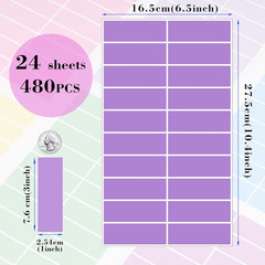 YSHIHE Colored Label Sticker in 12 Colors,3 X 1 Inch Rectangle Color- Coding