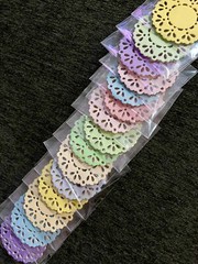 2.3 inches Pastel Paper Doilies, 1 pack of 10pcs sweet pastel colour