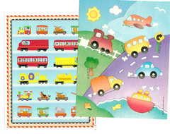Vintage Hallmark transportation theme 2 sticker sheets 1989, 1990’s VG Cond