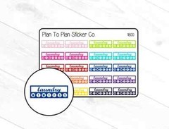 1800~~Laundry Checklist Tracker Planner Stickers.