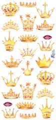 VIOLETTE STICKER – FOIL CROWNS – 8″ x 3 3/4″ (20cm x 9.5cm)