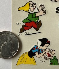 SNOW WHITE Rub-On Transfers (13pc)Disney•Seven Dwarfs •Cartoon•Card Making•