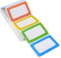 Strong Adhesive Name Tags – 3.5×2.25 Size, 400 Colorful All-Purpose Stickers