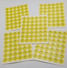 Self Adhesive Smiley Face Stickers 15mm – 42 labels x 5 sheets
