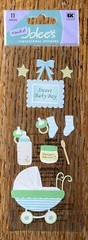 Jolees Sweet Baby Boy Title Stroller Carriage Infant Bottle Scrapbook Stickers