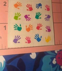 Vintage Sandylion Stickers Hands Handprints 1 Module