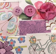 #2696 FLOWERS SPRING EPHEMERA TAGS EMBELLISHMENTS JUNK JOURNAL SCRAPBOOK -Tonya
