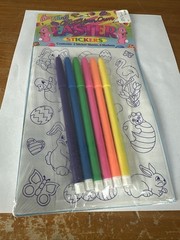 Vintage 90’s Lisa Frank Color Your Own Easter Stickers Bunny Eggs New Sealed