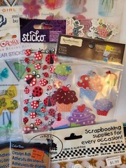 Lot of 16 Packages of Scrapbook Stickers Flowers Girl Scouts Ladybugs Stars New