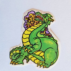 Vtg Illuminations Fantasies Dragons Castle Stickers 80s Lot of 3