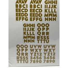 Me & My Big Ideas mambiSTICKS Black Gold Foil Alphabet Number Stickers 8 Sheets