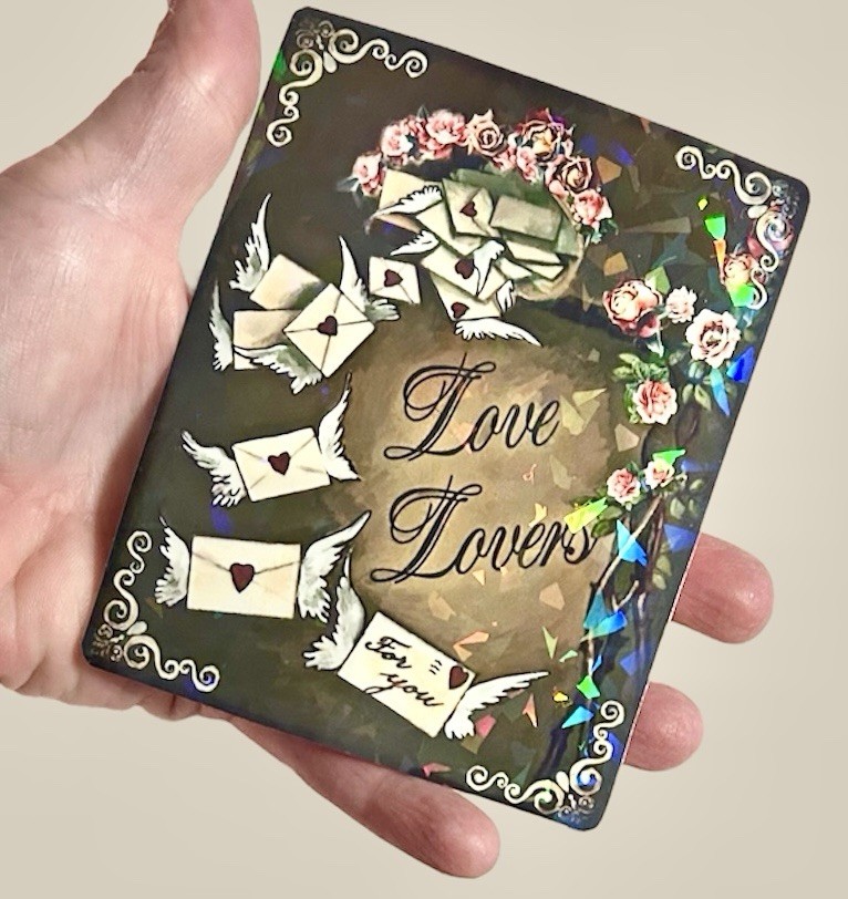 Vintage, Heart Love Letters Sticker. For laptop, journals, Scrap booking.