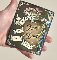 Vintage, Heart Love Letters Sticker. For laptop, journals, Scrap booking.