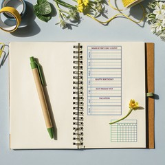 1sheet Weekly Plan Clear Stamp Calendar Schedule Silicone Clear Stamp Seals