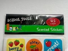 School Tools Scented Stickers 45 Count Lot of 2 Nice Great Wow