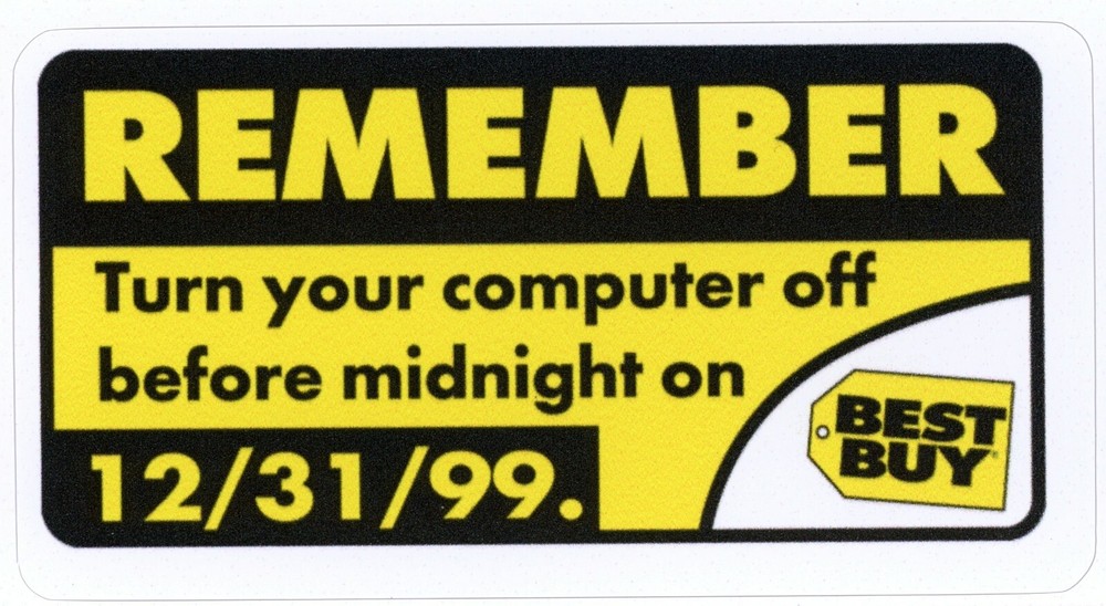 Y2K Best Buy Warning Sticker (Reproduction)