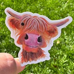 25pcs HIGHLAND Cows stickers, Cows, animals, FREE Shipping*